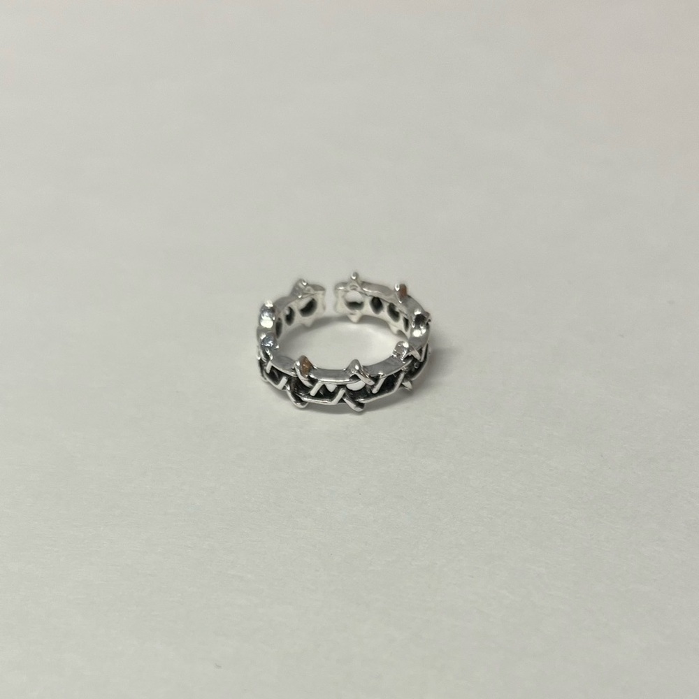 Vintage silver style Star of David ring